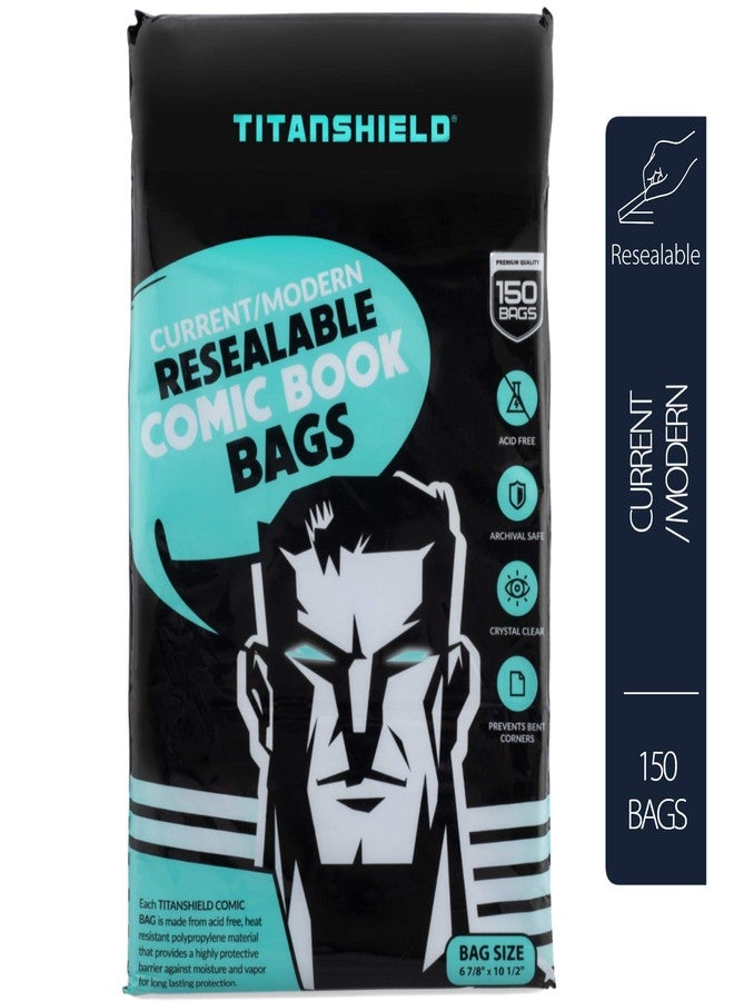 TitanShield Current/Modern Size Resealable Comic Book Bags (150 Count) - Image 1