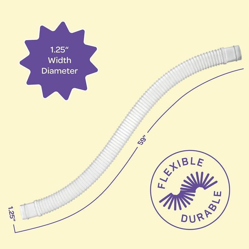 SEWANTA Replacement Hose For Above Ground Pools [Set of 4] 1.25" Diameter, 59" Long Accessory Pool Pump Replacement Hose - Filter Pump Hose Compatible with Intex Pump Models #607/#637 - Image 5
