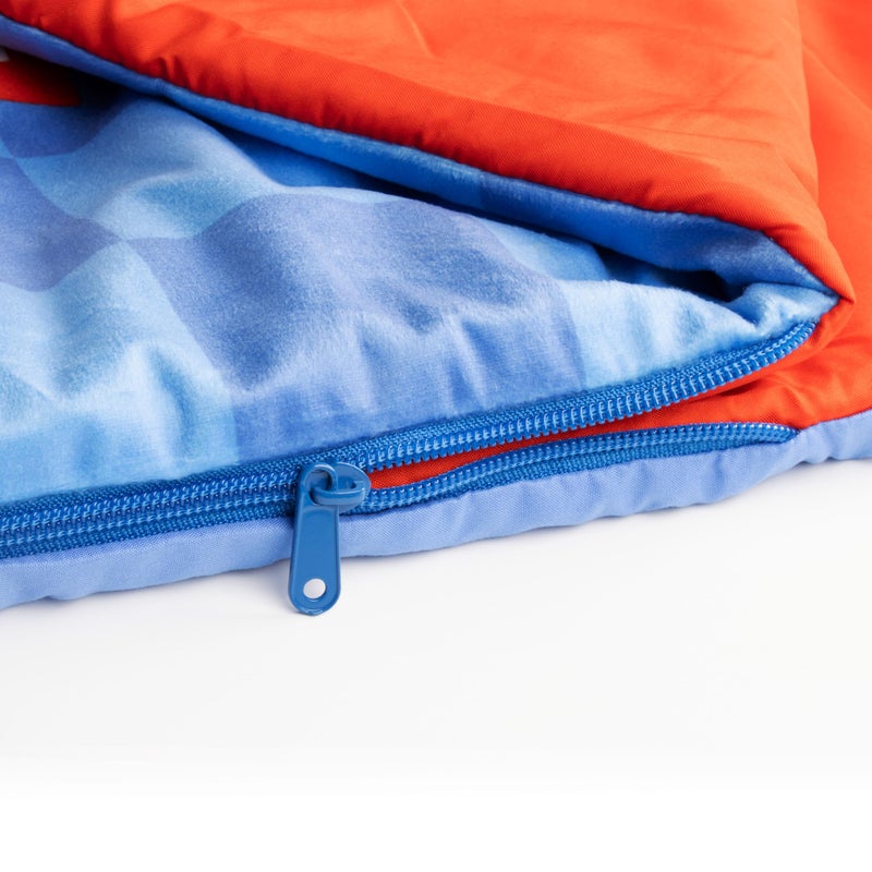 Jay Franco Kids Slumber Bag and Pillow - 54 x 27 Inch Comfy Indoor Sleeping Bag for School and Sleepovers  2 Piece Set  Blue - Cars - Image 4