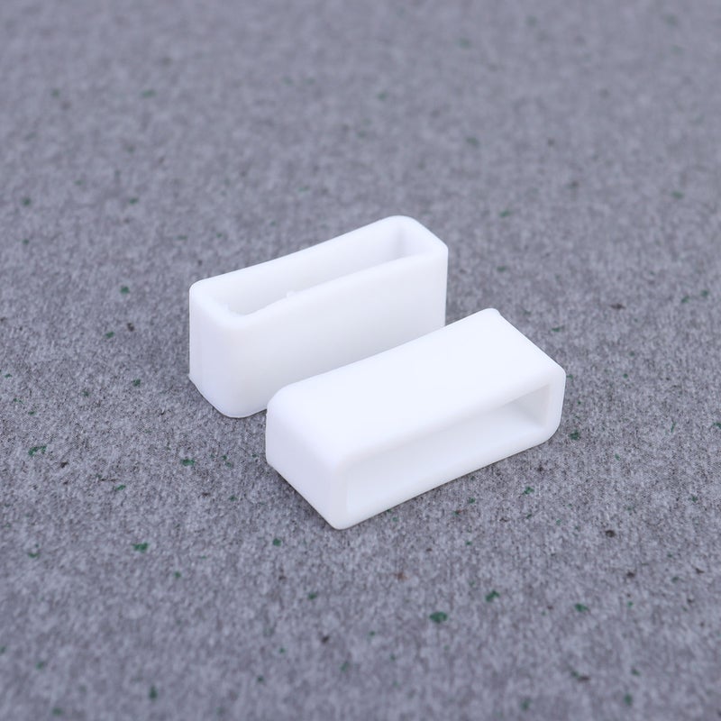 2Pcs 22MM Silicone Strap Rings Durable Watch Band Rings Wristwatch Strap Movable Rings Positioning Buckles (White) - Image 5