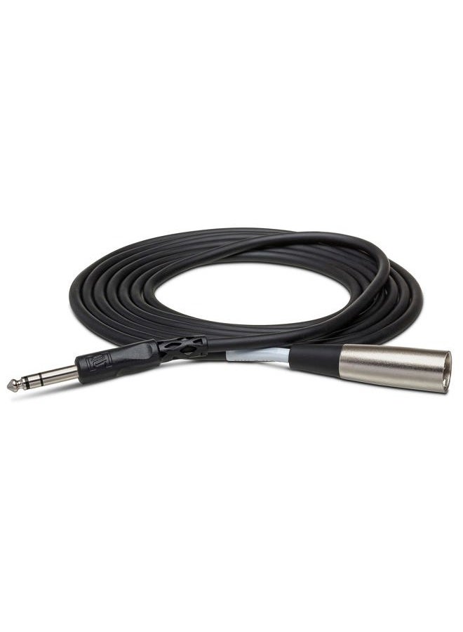 Hosa STX-110M 1/4" TRS to XLR3M Balanced Interconnect Cable, 10 Feet - Image 1