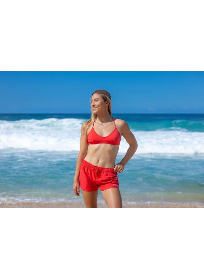 RIP CURL Women's 3" Friendly Boardshorts-Comfortable & Durable Surf Swimwear Shorts for Beach & Water Activities, Hibiscus Red, S - Image 3