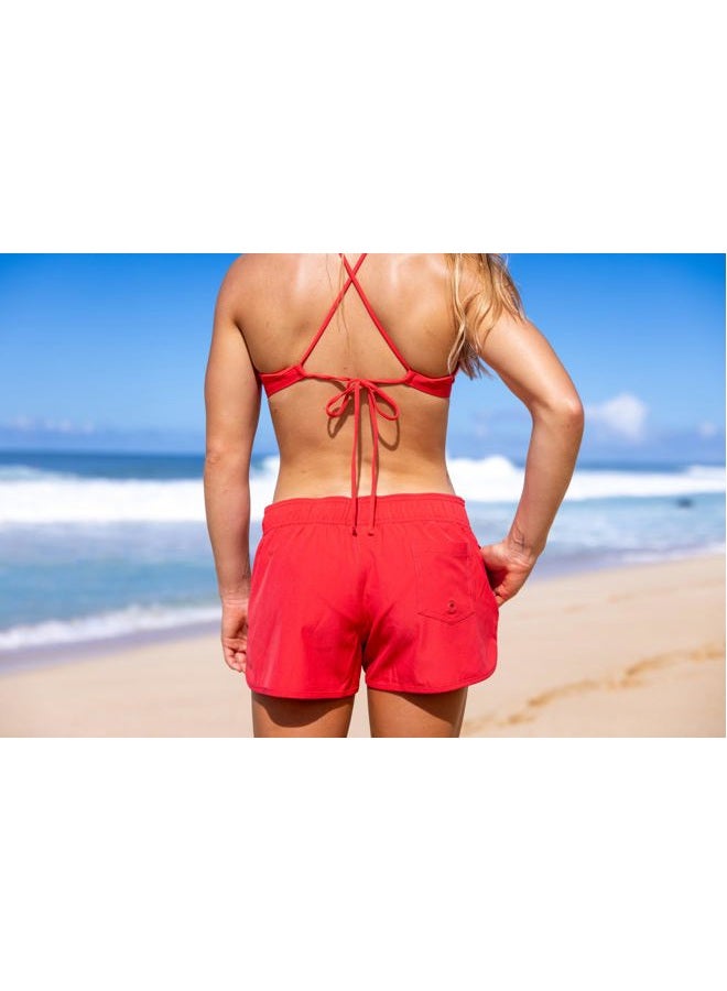 RIP CURL Women's 3" Friendly Boardshorts-Comfortable & Durable Surf Swimwear Shorts for Beach & Water Activities, Hibiscus Red, S - Image 2