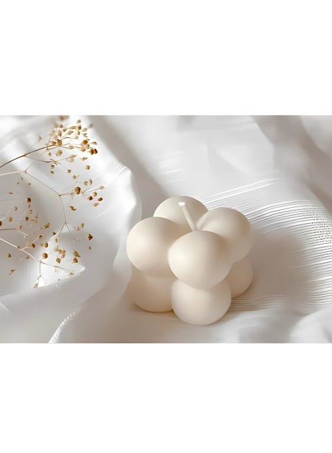 Natural Bubble Cube Candle – 10 cm