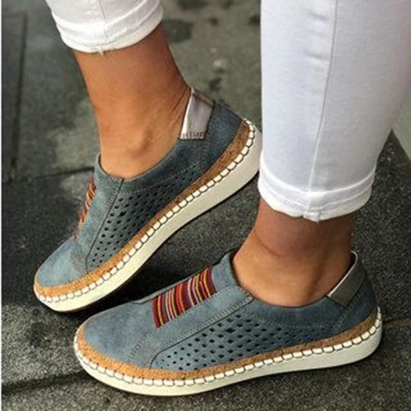 2021 Autumn New Foreign Trade Large Size Women''s Shoes and Fashion Hollow Lazy Slip-on Flat Casual Shoes - Image 4