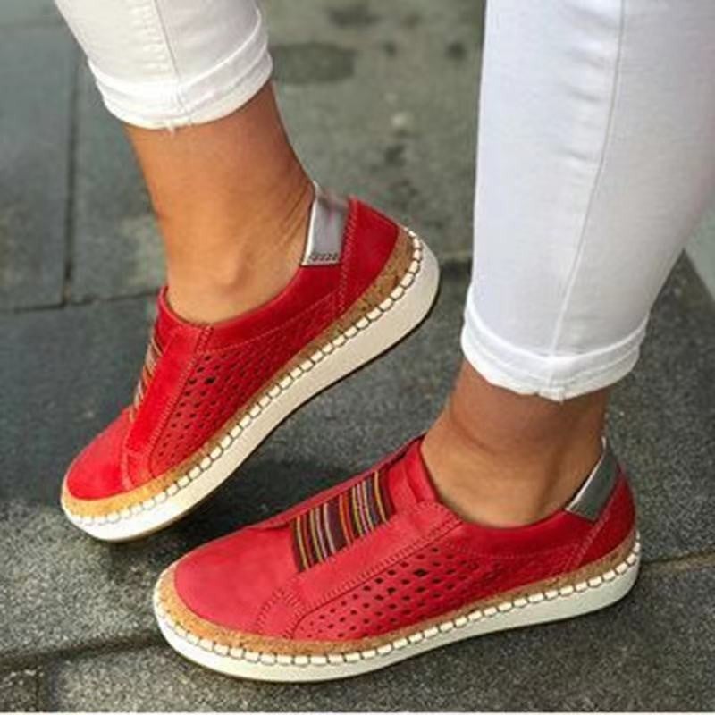 2021 Autumn New Foreign Trade Large Size Women''s Shoes and Fashion Hollow Lazy Slip-on Flat Casual Shoes - Image 3