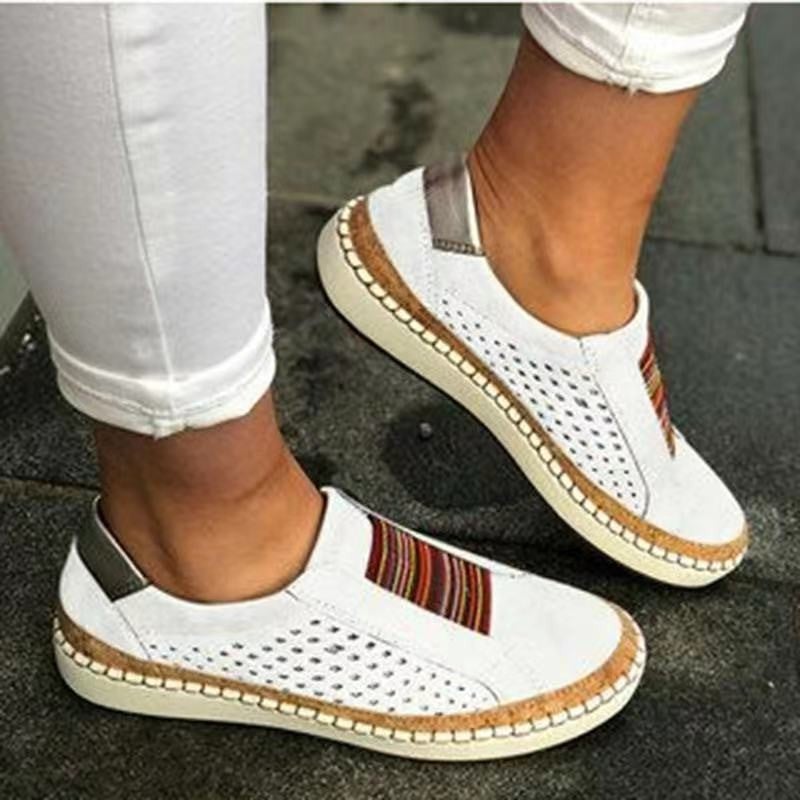 2021 Autumn New Foreign Trade Large Size Women''s Shoes and Fashion Hollow Lazy Slip-on Flat Casual Shoes - Image 2