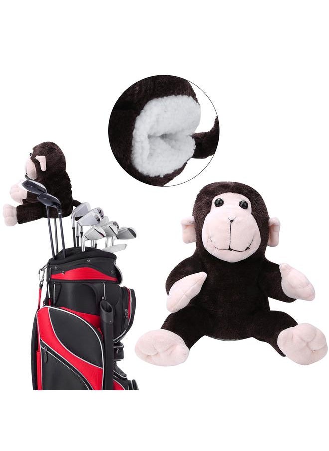 Thoraya - Plush Cloth Monkey Shaped Golf Club Head Cover Protective Headcover Golfer Accessory - Image 1