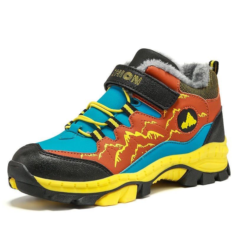 Plus Size Children'S Sneaker Hiking Shoes Travel Shoes High-Top Warm Cotton Shoes Snow Boots Steel Claws Generation - Image 3