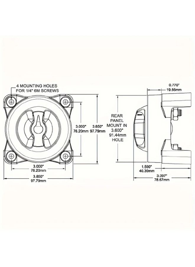 Blue Ocean Series 9001E Battery Disconnect Switch Model 0084 01 For Car Yacht RV - Image 2
