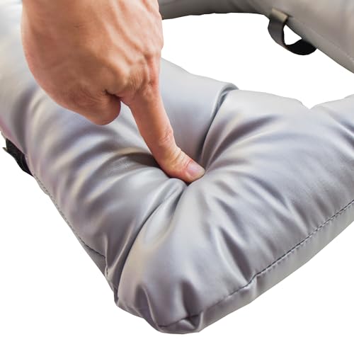 ZXMOBY Bedside Soft Commode seat Cushion, Thick Pad PU Cover with Fixing Straps for Commode Chair, Washable Toilet Seat Cushion Warmer for Elderly Adults - Image 3