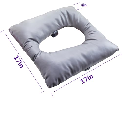 ZXMOBY Bedside Soft Commode seat Cushion, Thick Pad PU Cover with Fixing Straps for Commode Chair, Washable Toilet Seat Cushion Warmer for Elderly Adults - Image 5