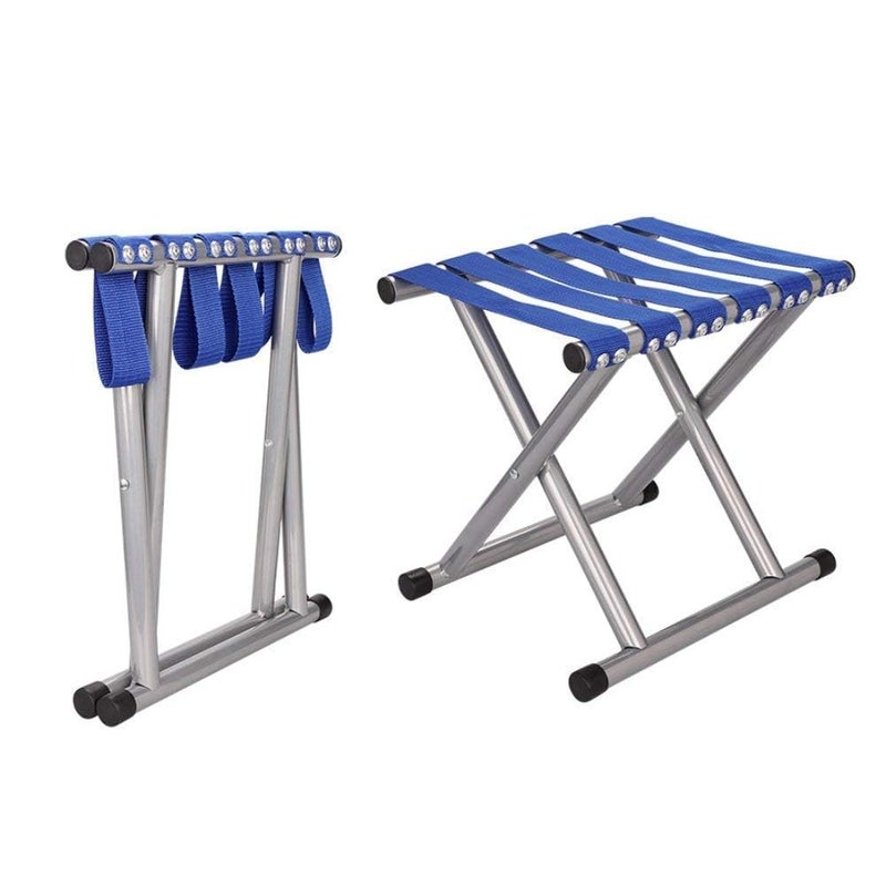 Hebrew Steel Folding Chair Stool Foldable Garden Chair Comfort Fishing Stool Collapsible Camping Mini Portable Stool Outdoor for Camping Fishing Travel Or Beach - Image 5