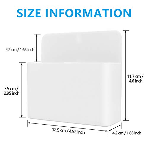 LGCLGY White Magnetic Pencil Cup, White Locker Organizer, Pencil Storage Cup with Strong Magnet, Marker/Pen Basket for Whiteboard, Refrigerator, Locker Accessories, School and Office Supplies - Image 2