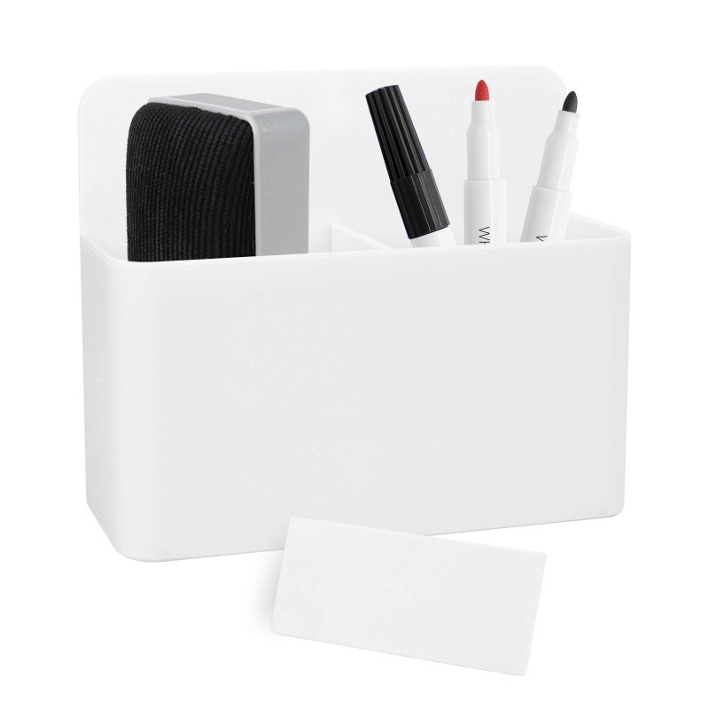 LGCLGY White Magnetic Pencil Cup, White Locker Organizer, Pencil Storage Cup with Strong Magnet, Marker/Pen Basket for Whiteboard, Refrigerator, Locker Accessories, School and Office Supplies - Image 5