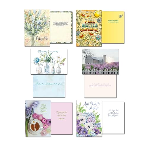 Leanin' Tree, Words of Hope and Healing, Greeting Cards Assortment Box, Get Well Cards, Thinking of You Cards, Blank Cards (20 Cards, 22 Envelopes) - Image 5