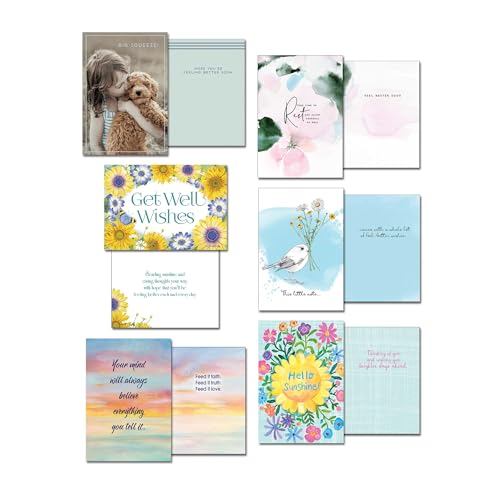 Leanin' Tree, Words of Hope and Healing, Greeting Cards Assortment Box, Get Well Cards, Thinking of You Cards, Blank Cards (20 Cards, 22 Envelopes) - Image 4