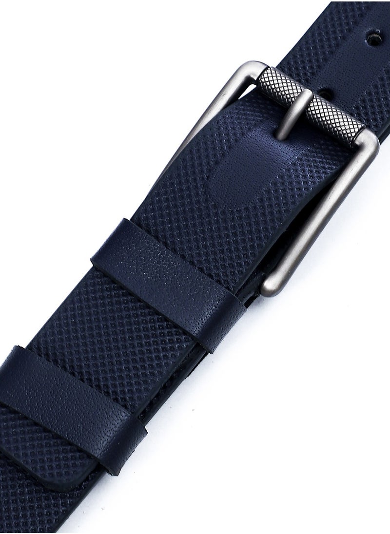 Generic - Men's Leather (1025) Designer Belt with Fashion Comfort Click Buckle Exact Fit .navy blue - Image 1
