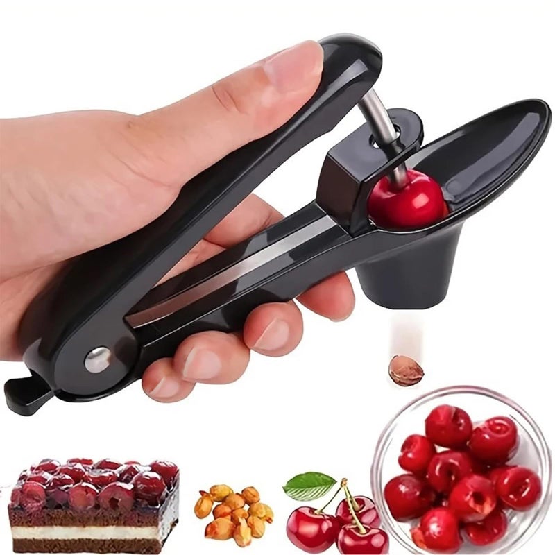 Cherry Pitter Cherry Pit Remover Tool Olives Pitter Cherry Seed Core Stoner Seed Tool with Lock Design Durable Cherries Corer Fruit Pit Remover for Cherry Jam