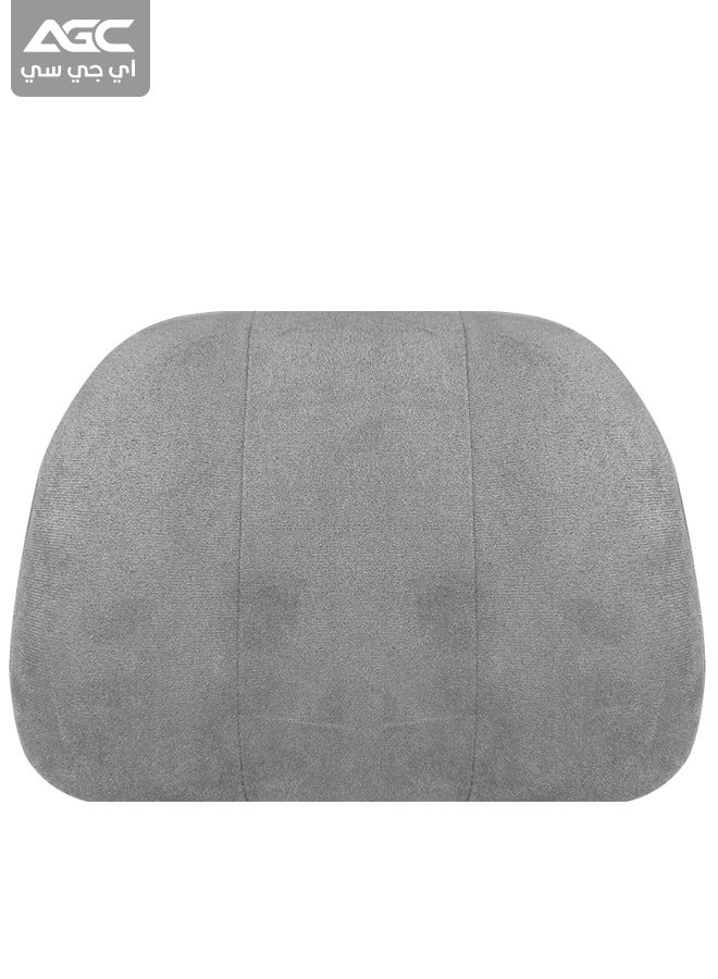 AGC Ergonomic Neck Support Cushion for Driving & Travel Memory Foam Car Headrest Pillow - Breathable Fabric, Adjustable Strap, Universal Fit for Cars, Office Chairs & Home HC-1012 Grey - Image 1
