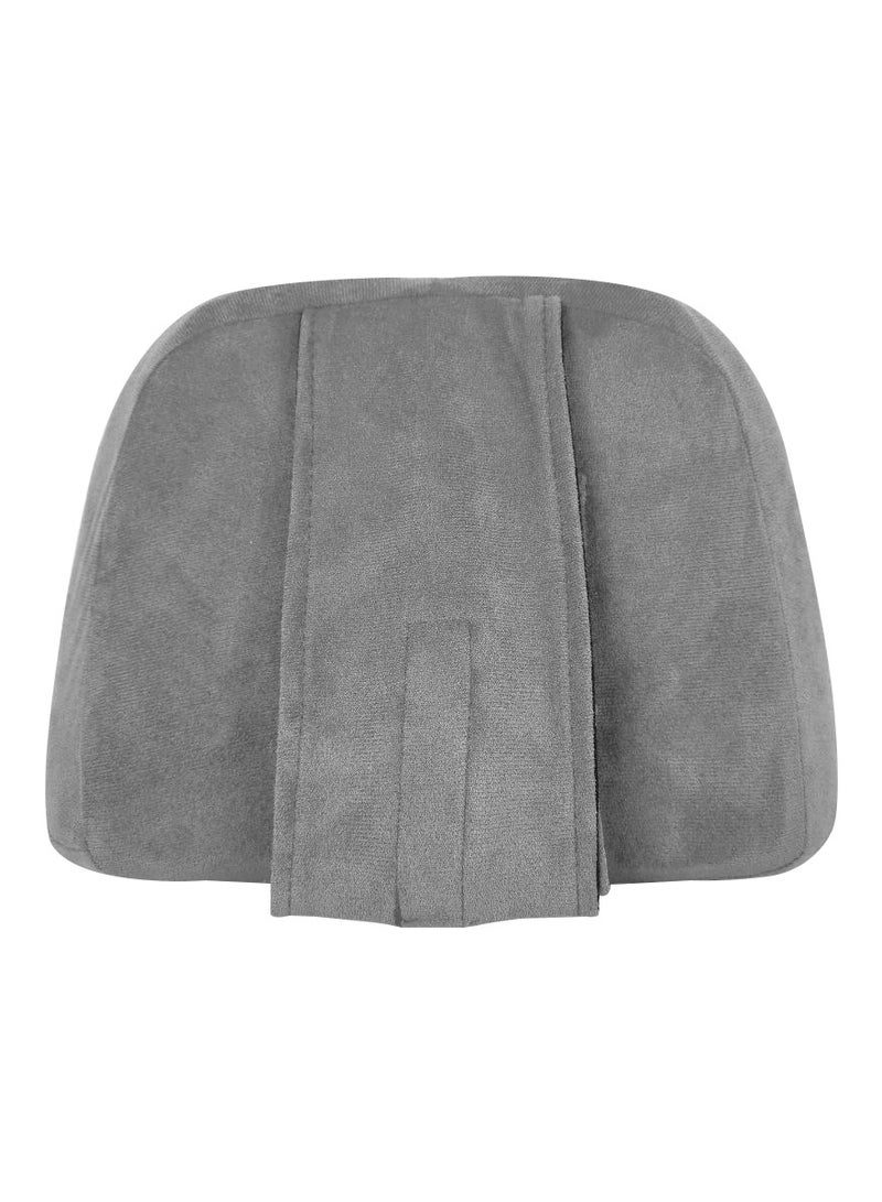 AGC Ergonomic Neck Support Cushion for Driving & Travel Memory Foam Car Headrest Pillow - Breathable Fabric, Adjustable Strap, Universal Fit for Cars, Office Chairs & Home HC-1012 Grey - Image 3