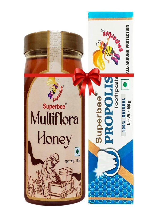 Superbee Combo Offer Buy Multiflora Honey 1 kg & Get Free Superbee propolis toothpaste - Image 1