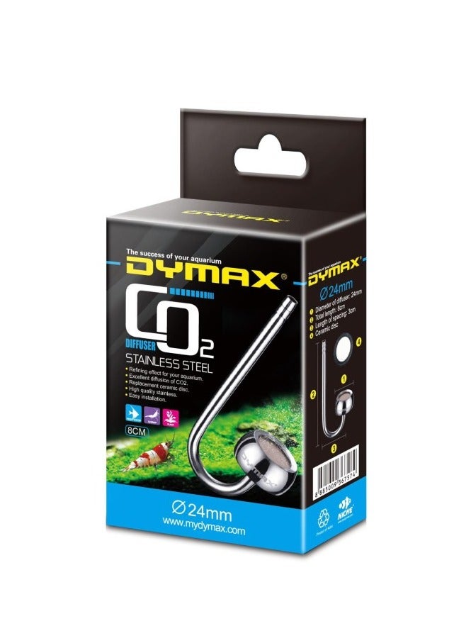 Dymax STAINLESS STEEL CO2 DIFFUSER DIA. 24mm LENGTH 8cm