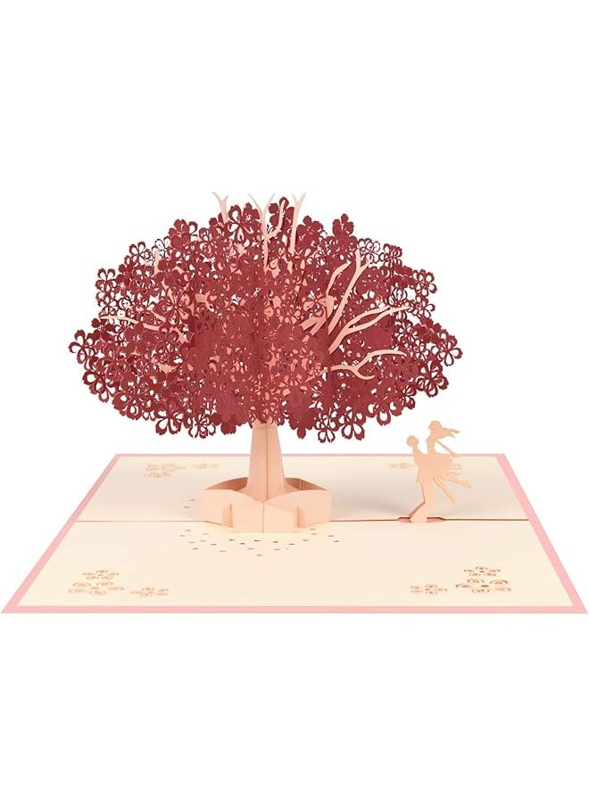 3D Pop Up Card Romantic Lovers Card With Couples Under Red Cherry Tree Anniversary Card Valentine'S Day Card Wedding Card Birthday Card With Envelope For Wife Husband Girlfriend Mother - pzsku/ZA92F3F7536A4A3D7C614Z/45/_/1740916945/2caf8c8c-87e1-4895-b217-2e6b888f1484