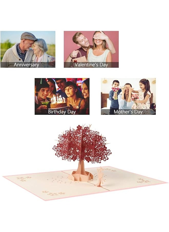 3D Pop Up Card Romantic Lovers Card With Couples Under Red Cherry Tree Anniversary Card Valentine'S Day Card Wedding Card Birthday Card With Envelope For Wife Husband Girlfriend Mother - pzsku/ZA92F3F7536A4A3D7C614Z/45/_/1740916948/0aa59b92-69aa-46f9-8193-2d56a1b83cf8