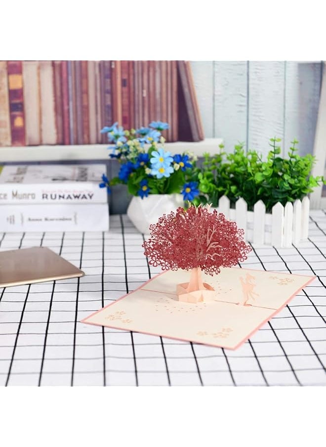 3D Pop Up Card Romantic Lovers Card With Couples Under Red Cherry Tree Anniversary Card Valentine'S Day Card Wedding Card Birthday Card With Envelope For Wife Husband Girlfriend Mother - pzsku/ZA92F3F7536A4A3D7C614Z/45/_/1740916951/06a3c3bb-8cd8-43ff-af6e-7694d4b4be2d