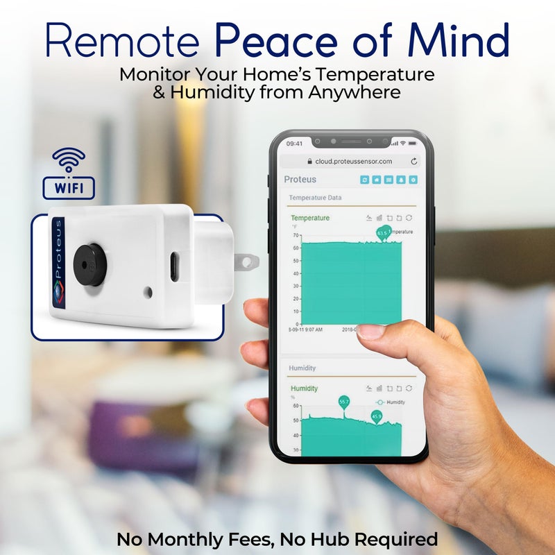 Proteus AMBIO - Wifi Temperature Humidity sensor with Buzzer and Email/Text Alerts - Image 2