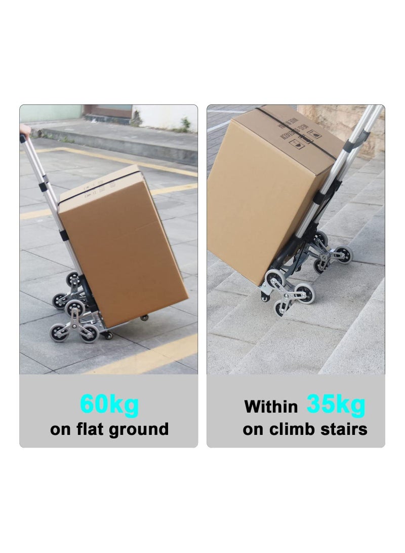 Foldable Hand Truck Stair Climber Silver / Black - Image 3