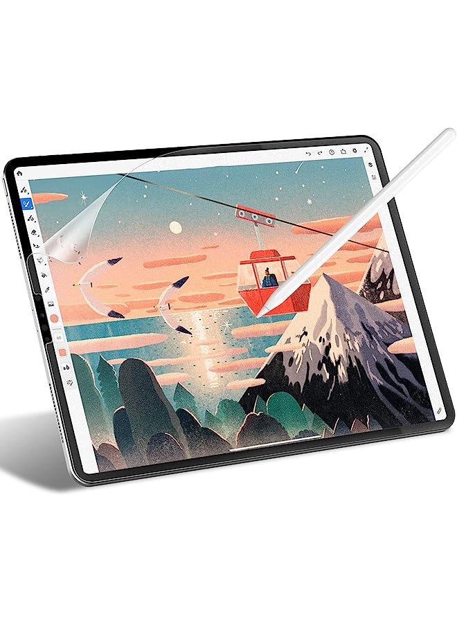 JETech Paper Screen Protector for iPad Pro 12.9-Inch 2022/2021/2020/2018 Model Edge to Edge Liquid Retina Display, Anti-Glare, Matte PET Paper Film for Drawing - Image 1