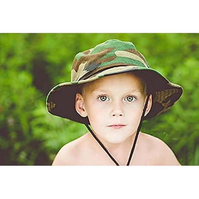 OVOY Toddler Sun Hat Bucket Boys-Camouflage Fishman Cap Packable (Camo,52cm Suggest for 2-3years Old Kids) - Image 3
