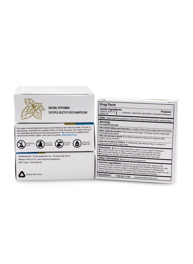 Dermaharmony 5% Sulfur 2% Salicylic Acid Shampoo Bar for Dandruff (4 oz) - Image 3