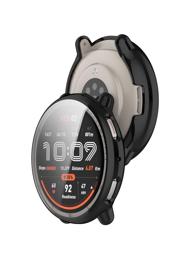 Case For Amazfit Active 2 TPU Soft Silicone All-Inclusive Protection Watch Cover Compatible with Amazfit Active 2 (TPU Black) - Image 5