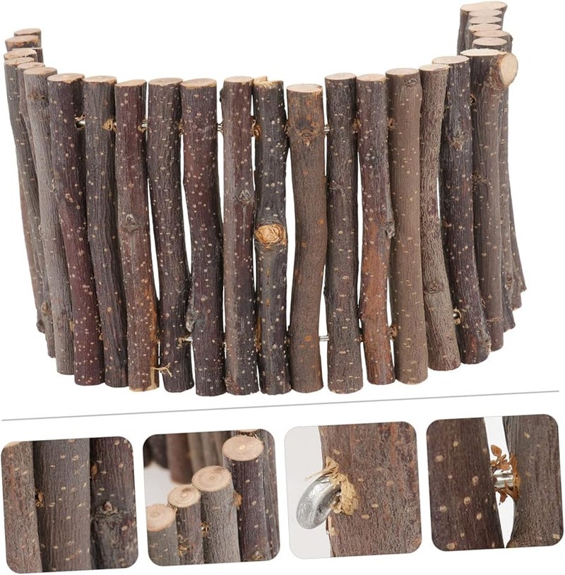 Wooden Pet Playpen For Hamsters Chinchillas 40x10CM Brown Easy Install Durable - Image 3