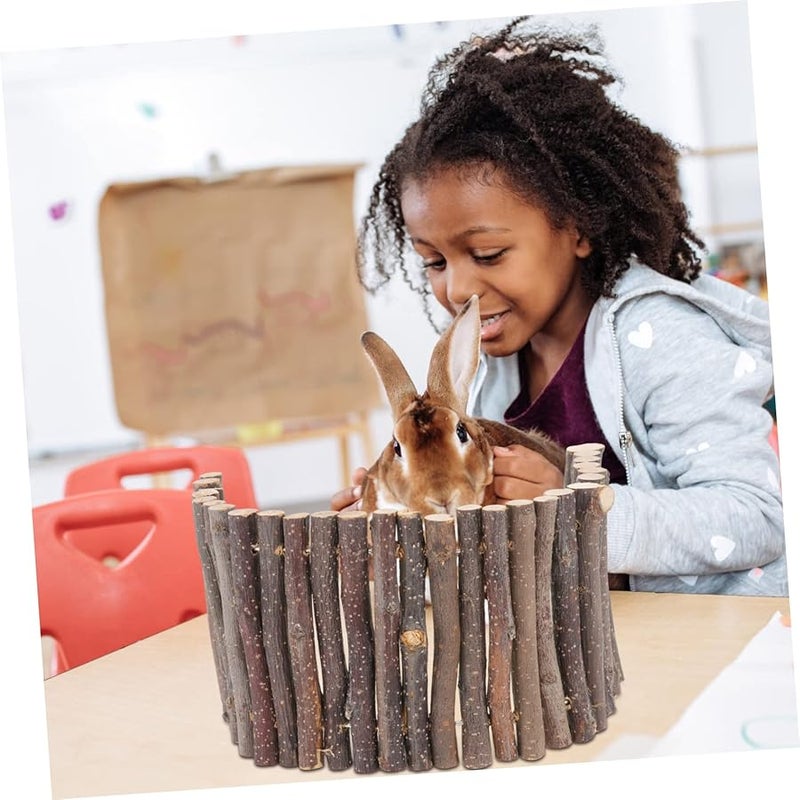 Wooden Pet Playpen For Hamsters Chinchillas 40x10CM Brown Easy Install Durable - Image 5