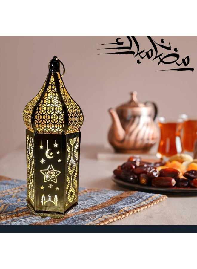 TAPIT Ramadan Lantern Large Eid Mubarak Lantern Moon Star Hanging LED Lantern for Home Patio Table Wedding Centerpiece Festival Decoration - Image 5