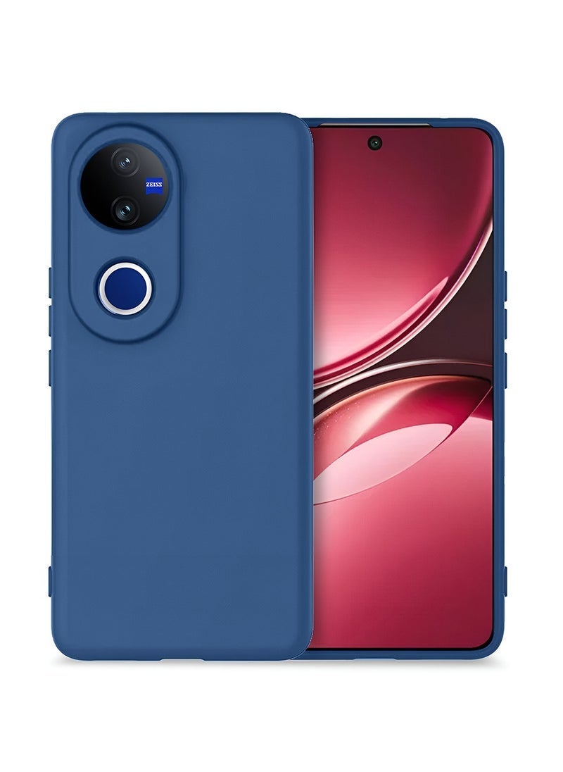 TIGER vivo V50 5G 2025 Premium Soft Liquid Silicone Case Cover – Navy Blue, Shockproof, Anti-Slip Grip, Slim Fit, Scratch-Resistant, Microfiber Lining, Lightweight Protective Case - Image 1