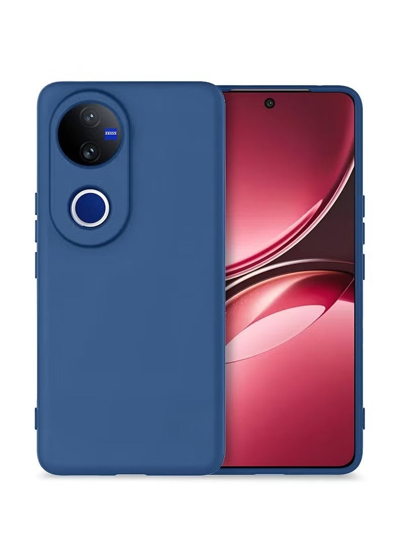 TIGER vivo V50 5G 2025 Premium Soft Liquid Silicone Case Cover – Navy Blue, Shockproof, Anti-Slip Grip, Slim Fit, Scratch-Resistant, Microfiber Lining, Lightweight Protective Case - Image 3