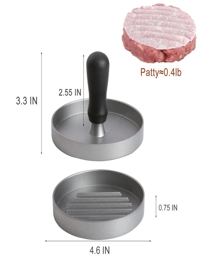 TACGEA Burger Press 150 Patty Papers, Non-Stick Hamburger Patty Maker with Wax Paper, Aluminum Burger Maker for Kitchen BBQ Grill - Image 2