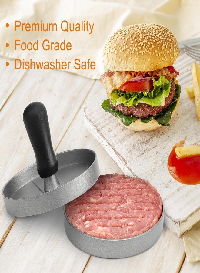 TACGEA Burger Press 150 Patty Papers, Non-Stick Hamburger Patty Maker with Wax Paper, Aluminum Burger Maker for Kitchen BBQ Grill - Image 4