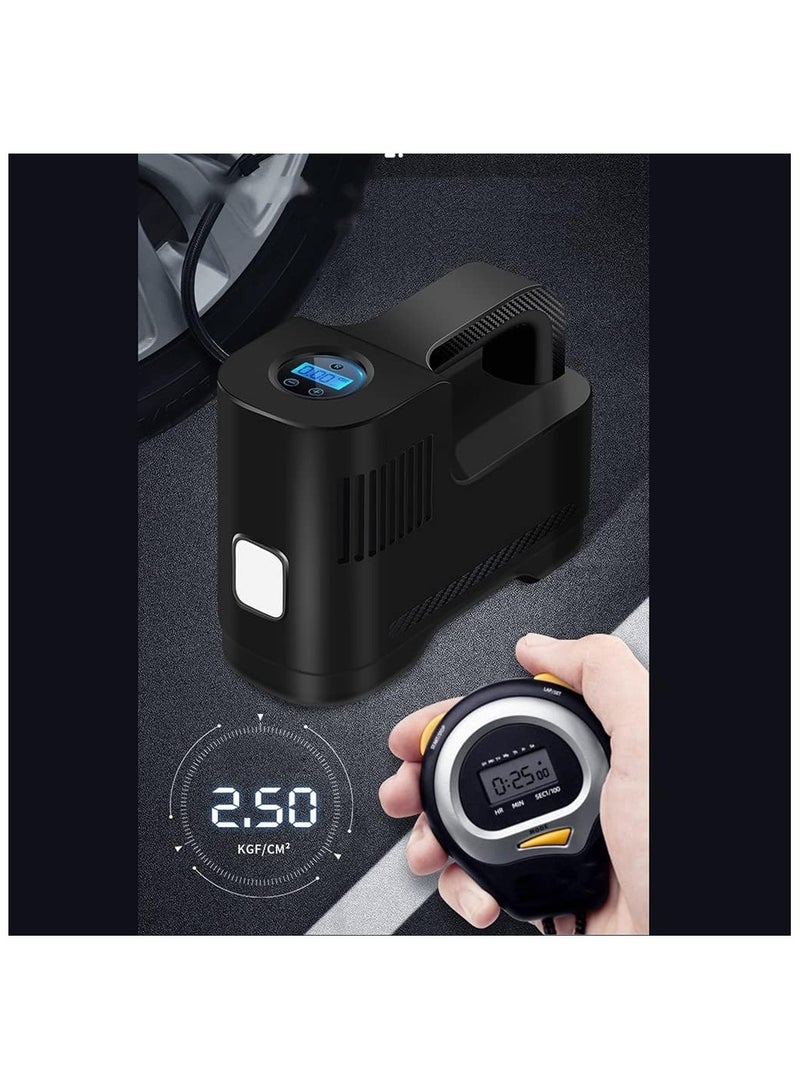 general Electric Car with Digital Pressure Gauge 12V 120W Air Compressor Cordless for Bicycle Tires Car for Tires Portable - Image 3