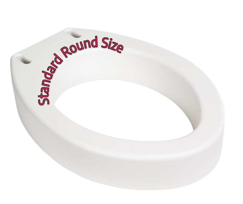 Essential Medical Supply مقعد مرحاض مرتفع دائري قياسي من إمدادات طبية أساسية مع ارتفاع 35 بوصة 1725 × 135 × 35 بوصة لرفع مقعد المرحاض لكبار السن والبالغين وكبار السن بسعة وزن 300 رطل