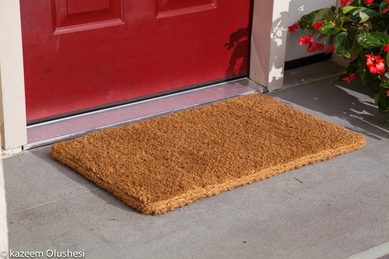 Kempf 1" Thick Natural Woven Coco Coir Doormat, 36" x 60", Heavy-Duty Entrance Mat for Front Door, Entryway & Porch - Image 2