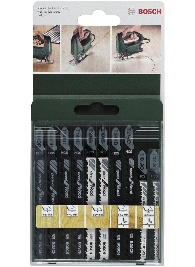 BOSCH - Bosch 2609256744 Jigsaw Blade Set (10 Pieces) - Image 1