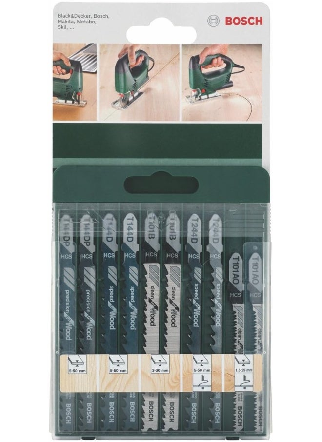BOSCH - Bosch 2609256744 Jigsaw Blade Set (10 Pieces) - Image 1
