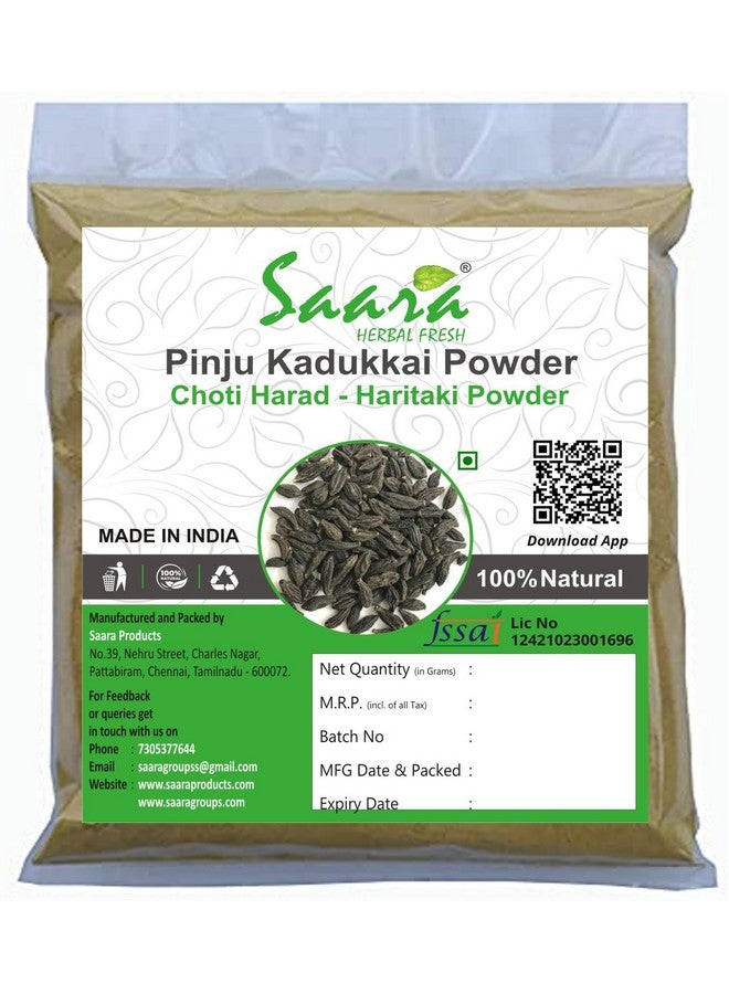 Saara مسحوق بنجو كادوكاي العشبي الطازج من سارة، 101 جرام، حبة صغيرة، هاراد شوتي، مسحوق كاتوكاي بنجي، تيرميناليا تشيبولا، مسحوق بلاك هيميج، (عبوة 1x 101 جرام) - Image 1