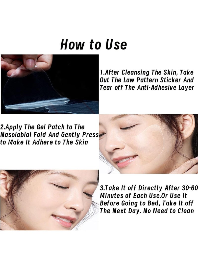 SEOMOU Magic strips for facial wrinkles, face and forehead wrinkle patches, facial wrinkle removal patch, anti-wrinkle mask around the nose and lips for women and men (pack of 5 pieces) - Image 4